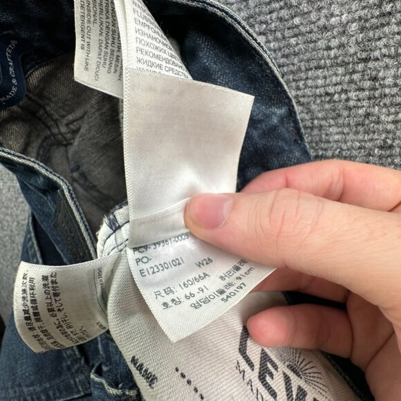 Levis Made Crafted 26 Waist Jeans 2-color Blue Leather Patch Big E Blue Tab - Picture 16 of 16